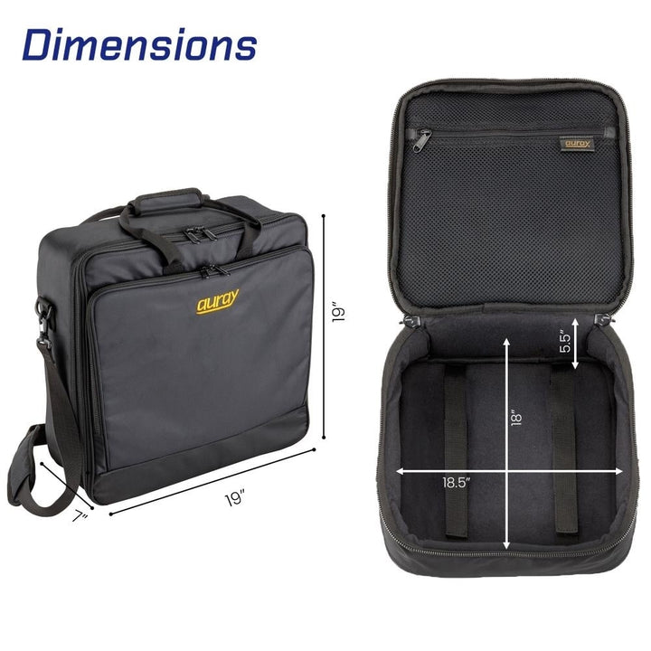 Padded Mixer Bag Gear Protector with Removable Strap and Carry Handles Fits Up to 18x18" Mixers or Gears Image 2