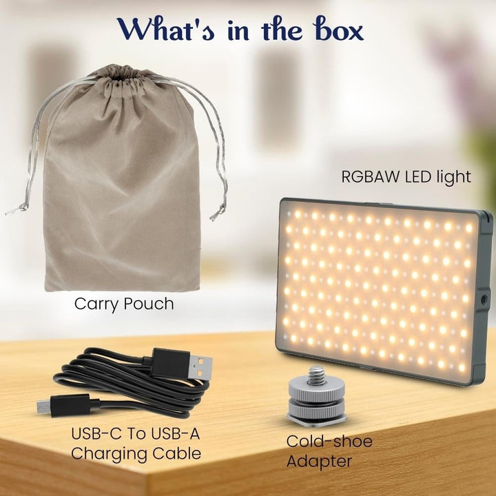 Genaray RGB Video Light Panel 2500-9900K Adjustable Color 10000mAh Rechargeable Image 7