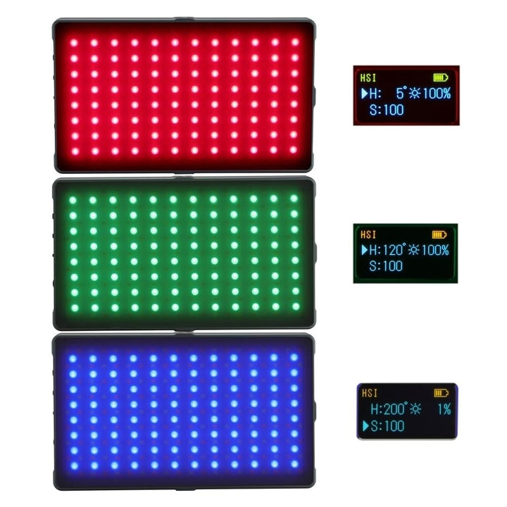 Genaray RGB Video Light Panel 2500-9900K Adjustable Color 10000mAh Rechargeable Image 9