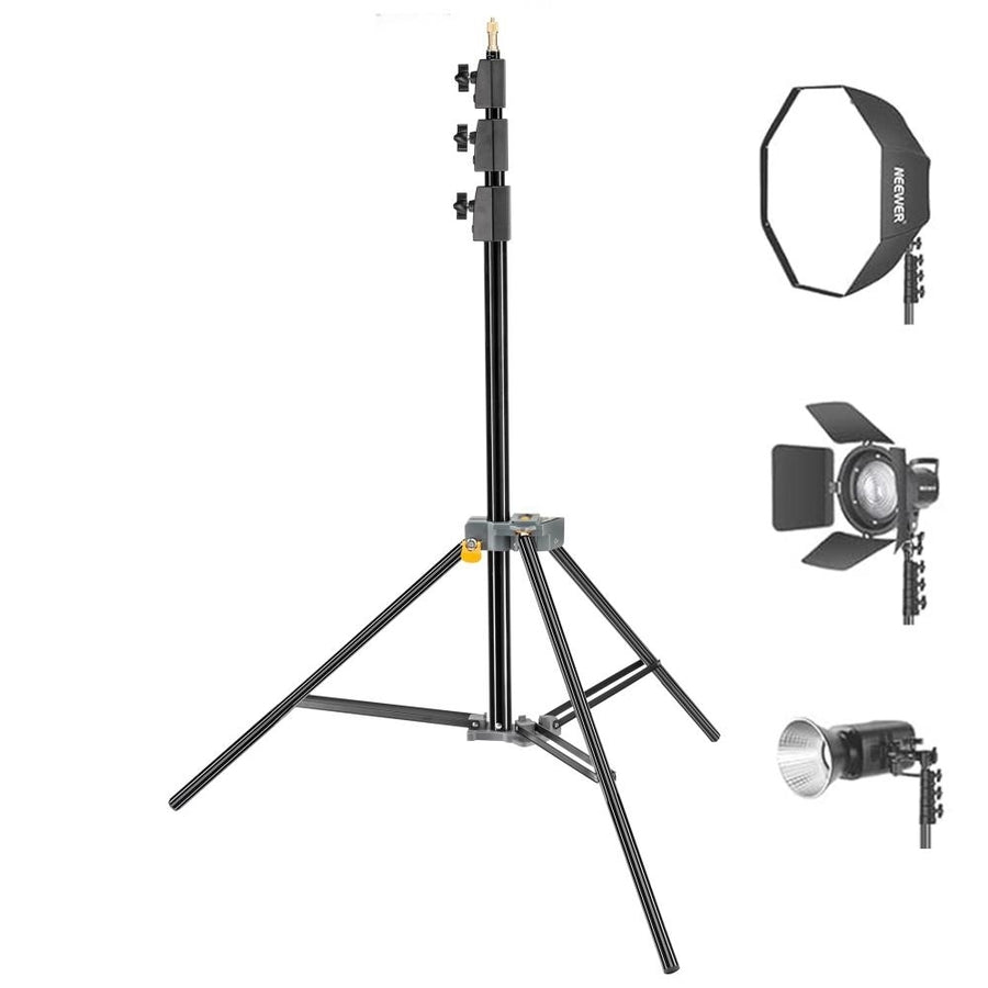 Impact 12ft Aluminum Air Cushioned Light Stand Photography Portable Tripod Black Image 1