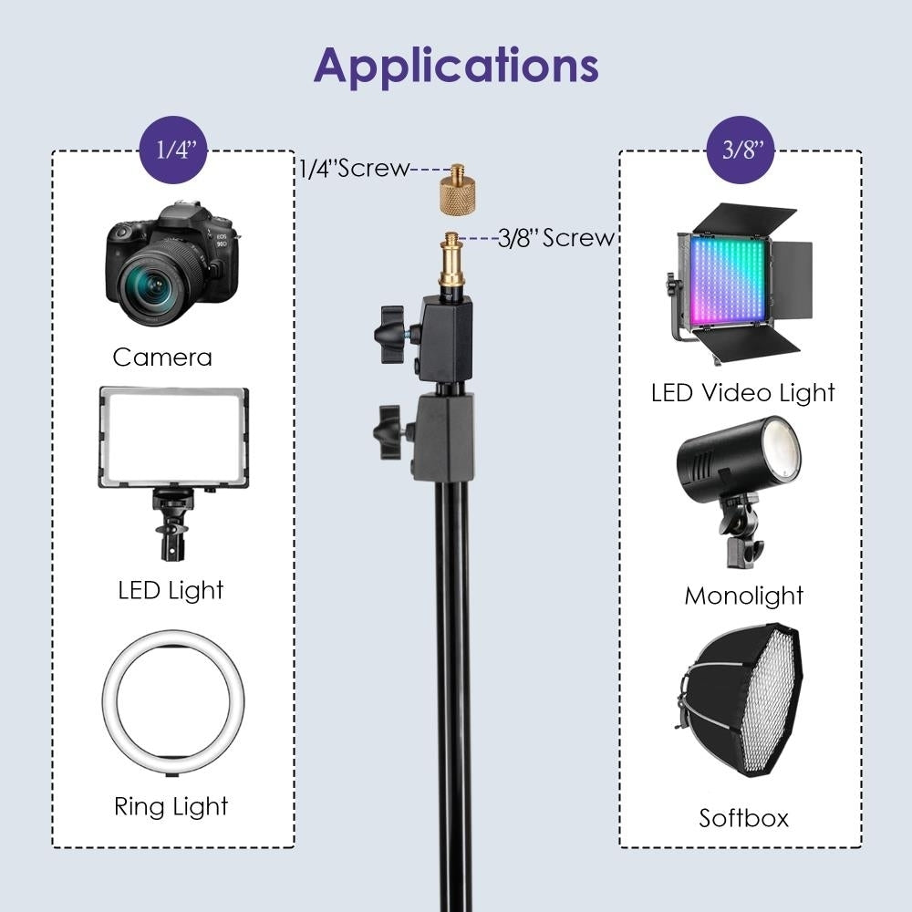 Impact Aluminum Interlocking Air Cushioned Light Stand 7.9 ft Portable Tripod Image 4