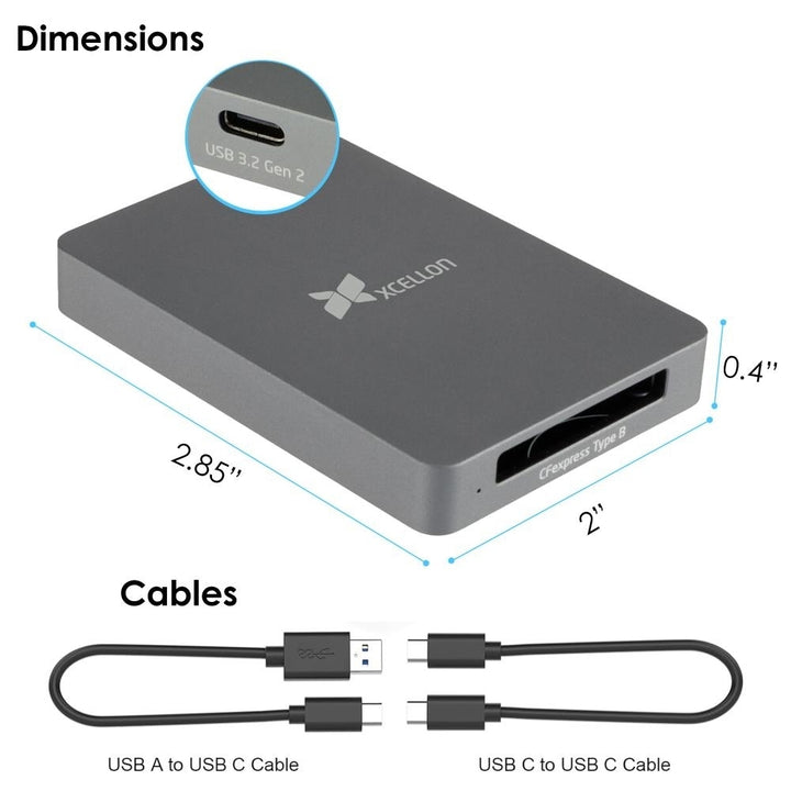 Xcellon CFexpress Type B Card Reader USB 3.2 Gen 2 High-Speed Transfer Image 4