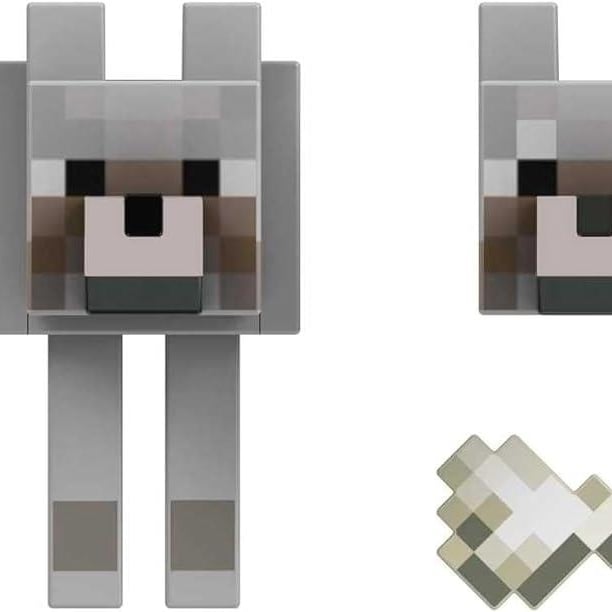 Mattel Minecraft Diamond Level Wolf Action Figure and Die-Cast Accessories Collectible Toy Inspired by Video Game 5.5 Image 4