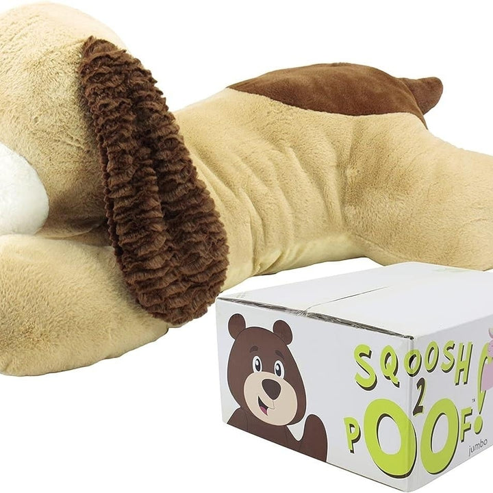 Animal Adventure Dog Sqoosh2Poof GiantCuddlyUltra Soft Plush Stuffed Animal with Bonus Interactive Surprise - 44" Dog Image 1