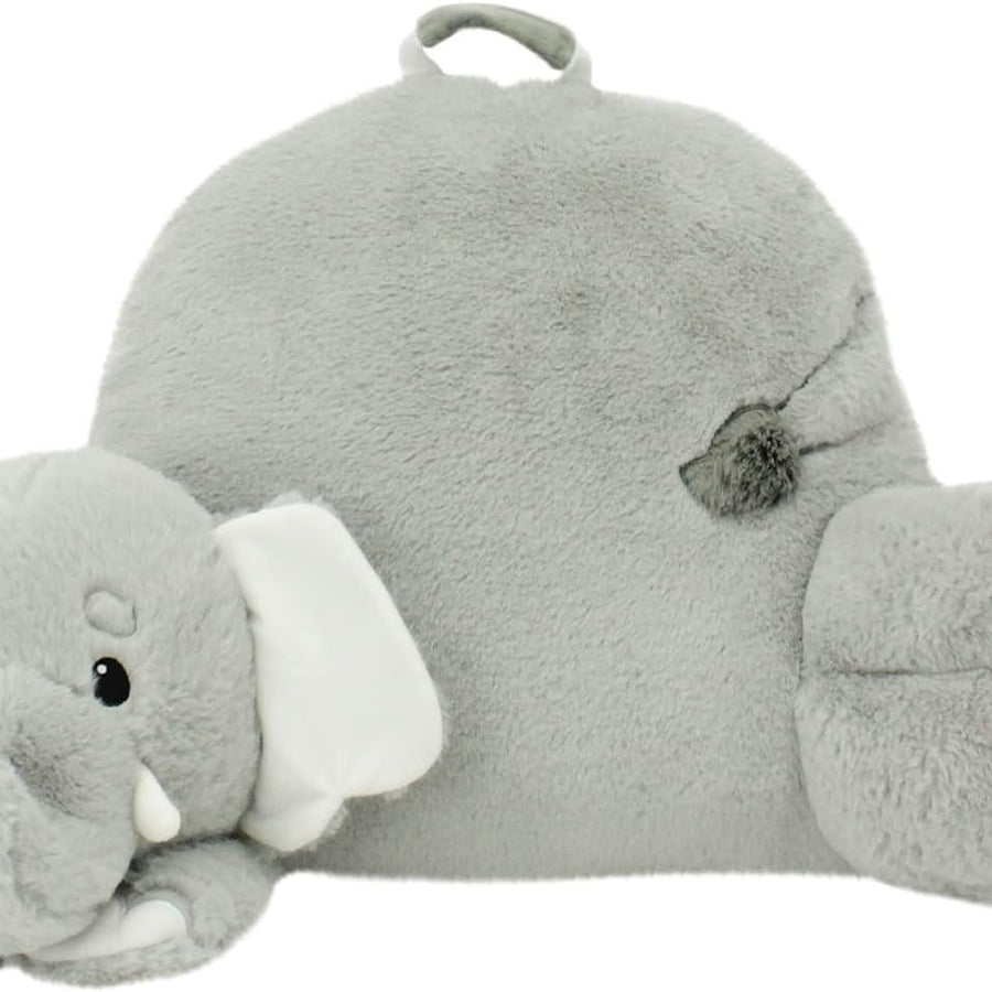 Soft Landing Elephant Nesting Nook Portable Reading Pillow Grey 15x23 Storage Pocket Image 1