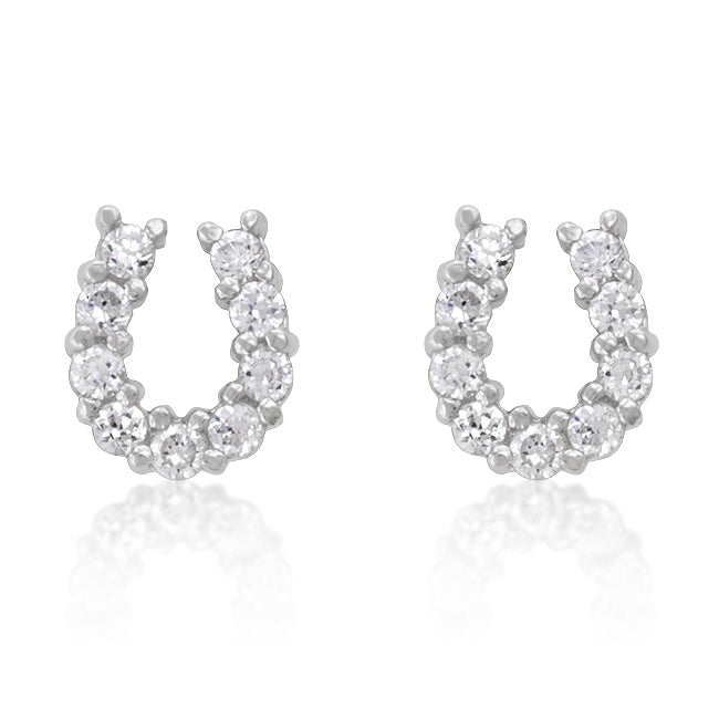 Dg Silver Delights Lucky Horseshoe Earrings Image 1