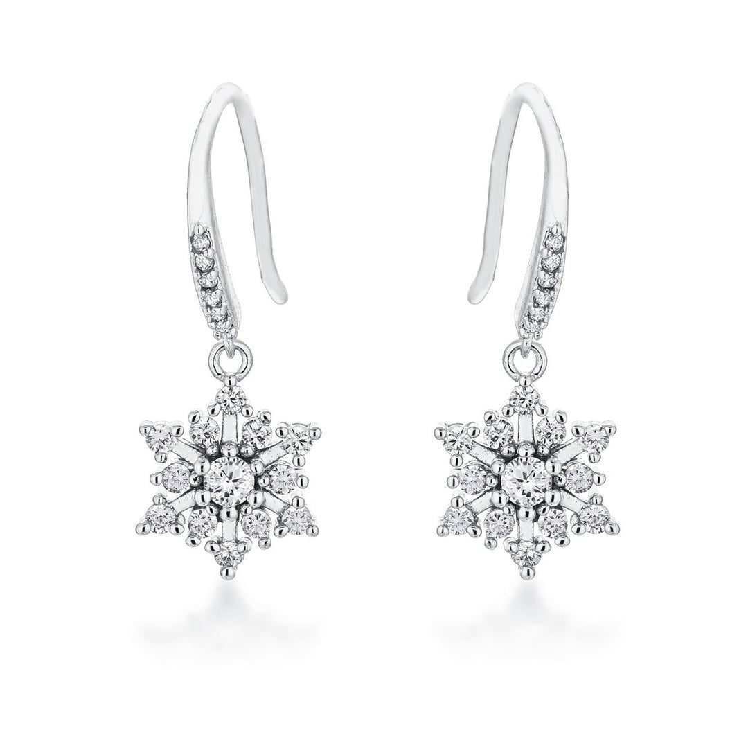 Dg Silver Delights Contemporary Rhodium Plated CZ Earrings Image 1