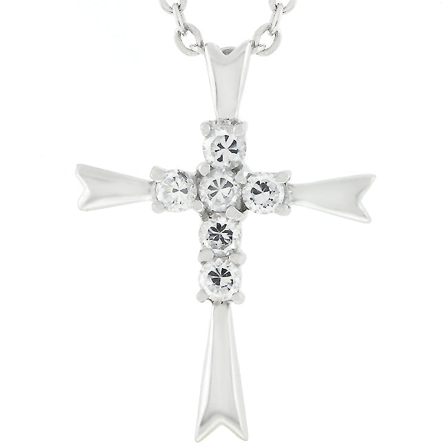 Dg Silver Delights Coupled Cross Pendant Image 1