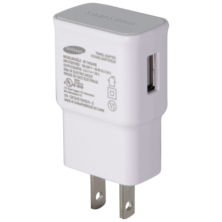 Samsung (5V/1.55A) Single USB Wall Charger / Travel Adapter - White (EP-TA50JWE) Image 1