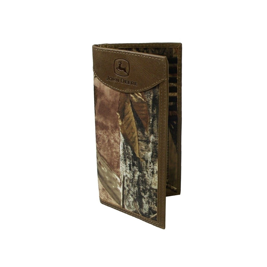 John Deere Western Wallet Mens Checkbook Real Tree Tan Camo 4051000 Image 1