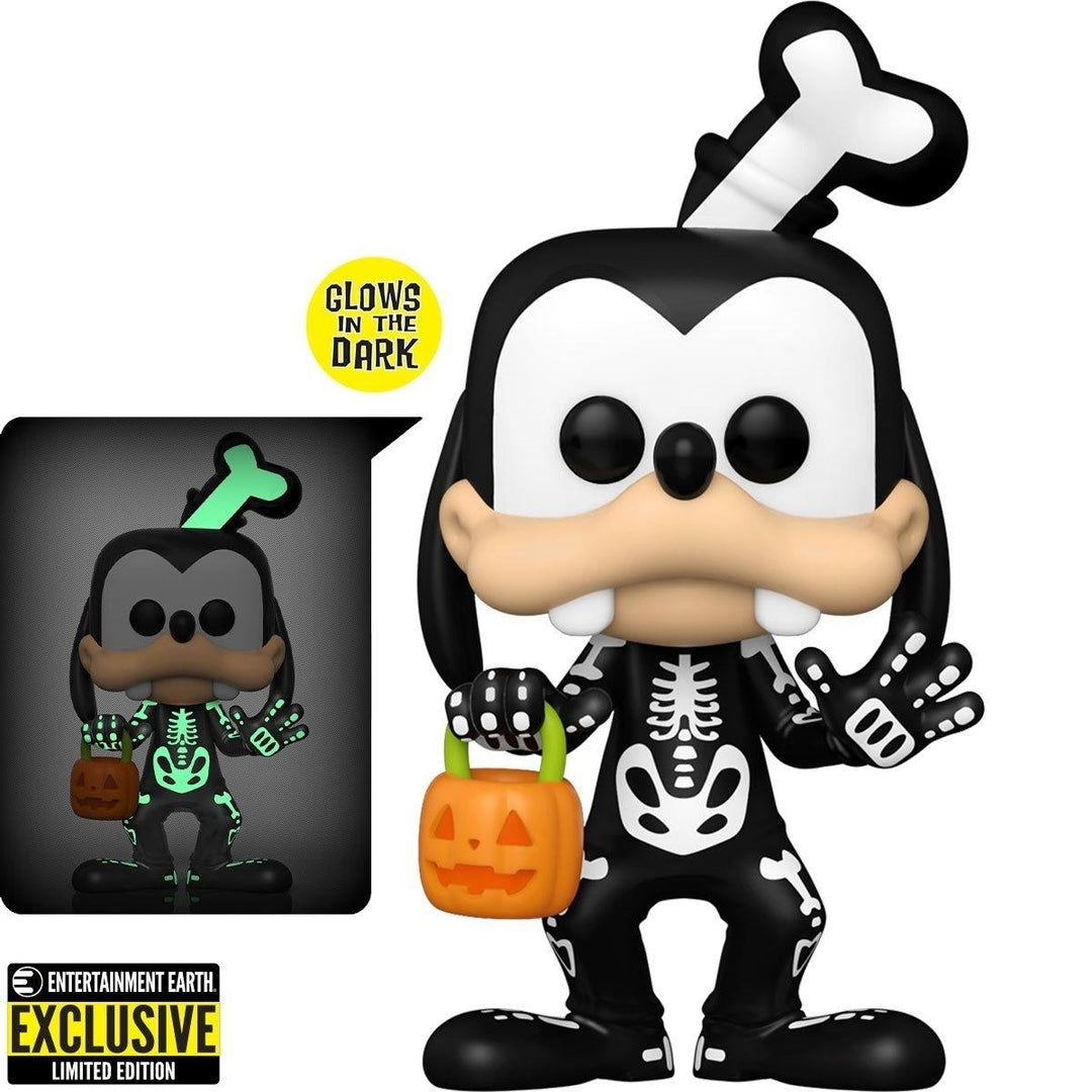 Funko Skeleton Goofy Glow-in-Dark Disney Figure Entertainment Earth Exclusive Image 1