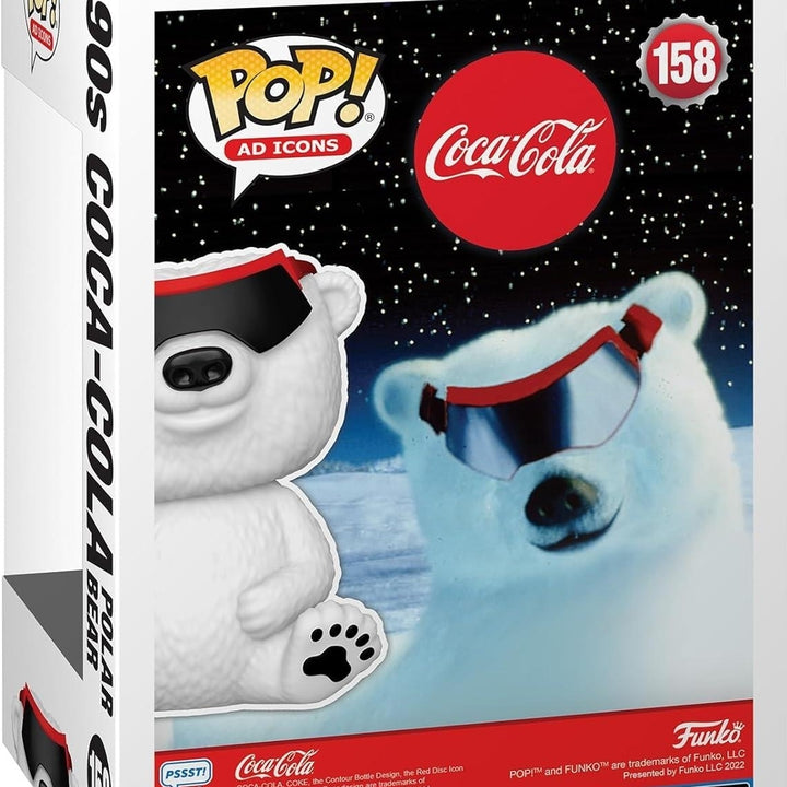 Funko Pop 90s Coca-Cola Retro Polar Bear Flocked Ad Icon Holiday Figure Image 3