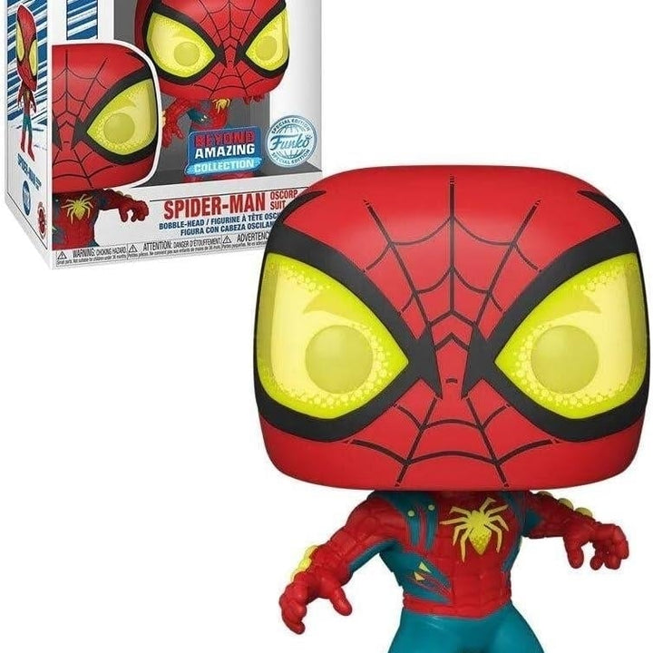 Funko Pop Marvel Spider-Man Oscorp Suit Exclusive Figure 1118 3.62-inch Image 1