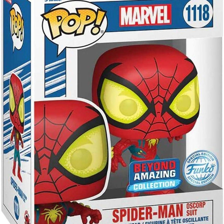 Funko Pop Marvel Spider-Man Oscorp Suit Exclusive Figure 1118 3.62-inch Image 2