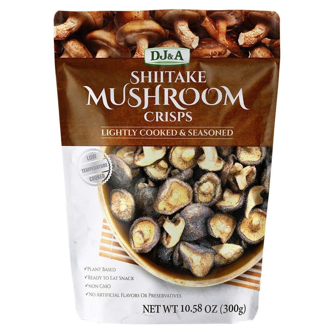 DJ and A Lightly Cooked and Seasoned Shiitake Mushroom Crisps 10.58 Ounce Image 1