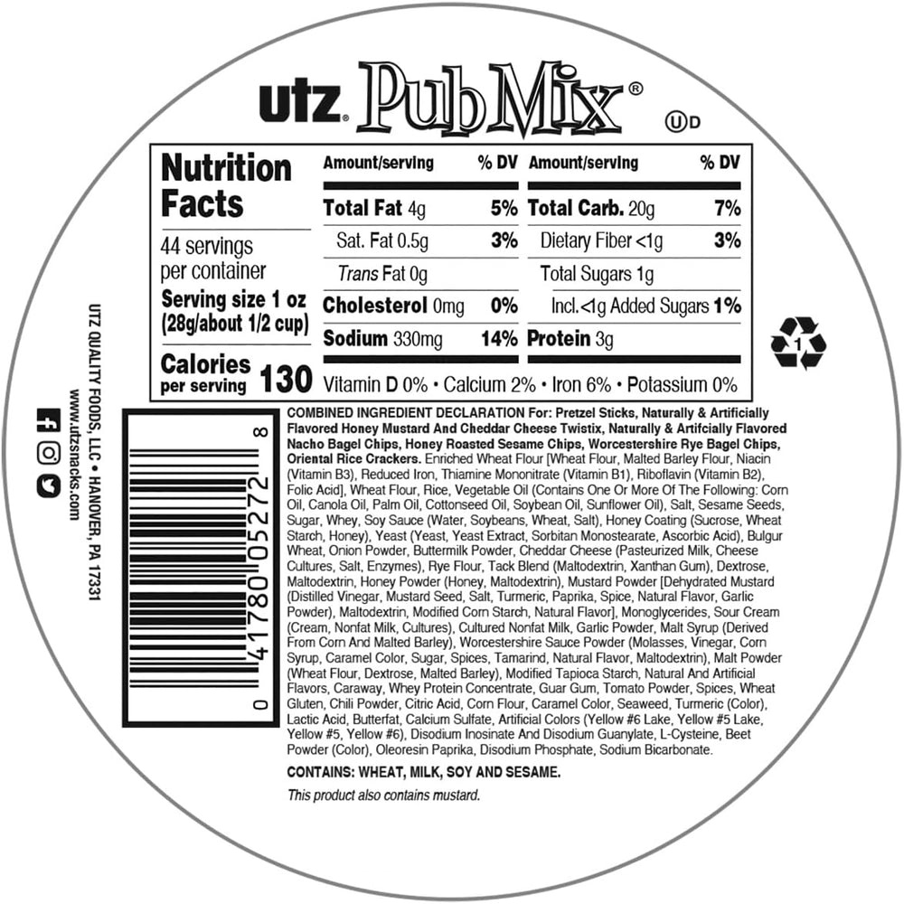 Utz Pub Mix (44 Ounce) Image 2