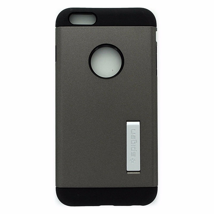 Spigen Slim Armor Case for iPhone 6s Plus/6 Plus - Gunmetal Gray / Black Image 1