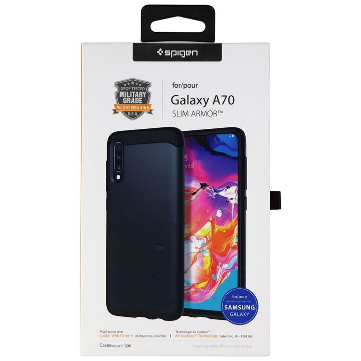 Spigen Slim Armor Series Case for Samsung Galaxy A70 - Metal Slate/Black Image 4