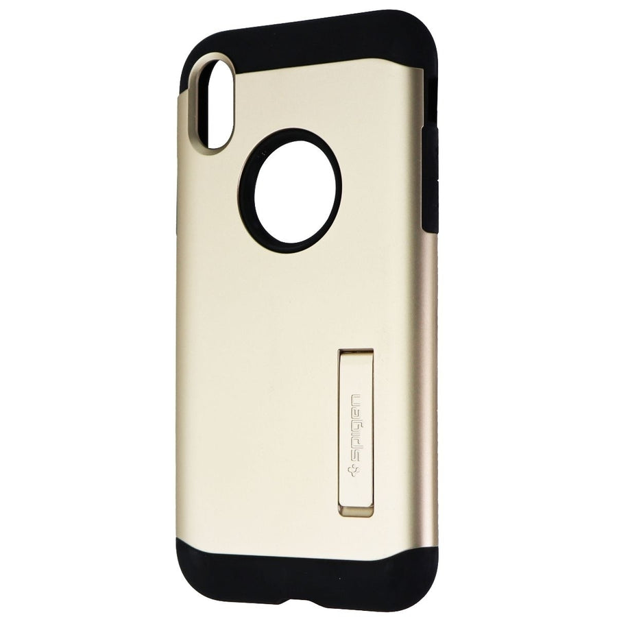 Spigen Slim Armor with Kickstand Case for Apple iPhone XR - Champagne Gold Image 1