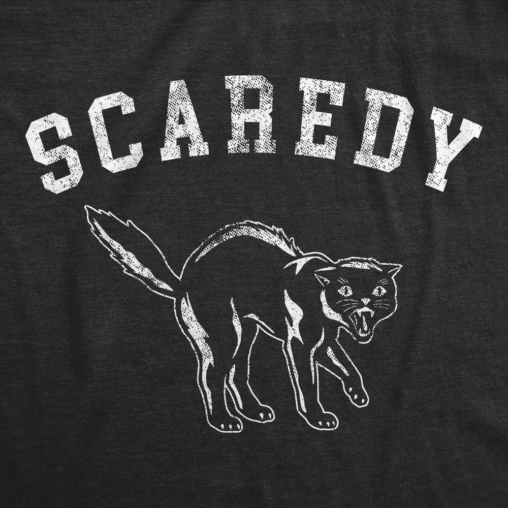 Womens Funny T Shirts Scaredy Cat Sarcastic Halloween Graphic Novelty Tee For Ladies Image 2