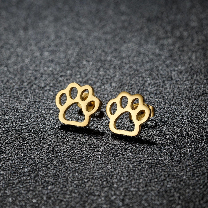 Cat Dog Paw Print Fashion Stud Earrings Image 6