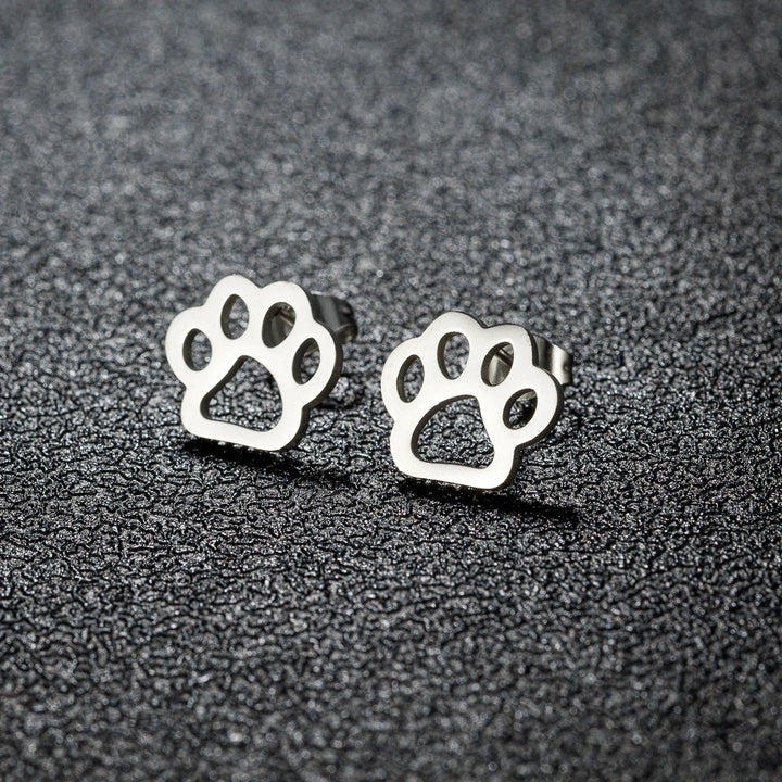 Cat Dog Paw Print Fashion Stud Earrings Image 7