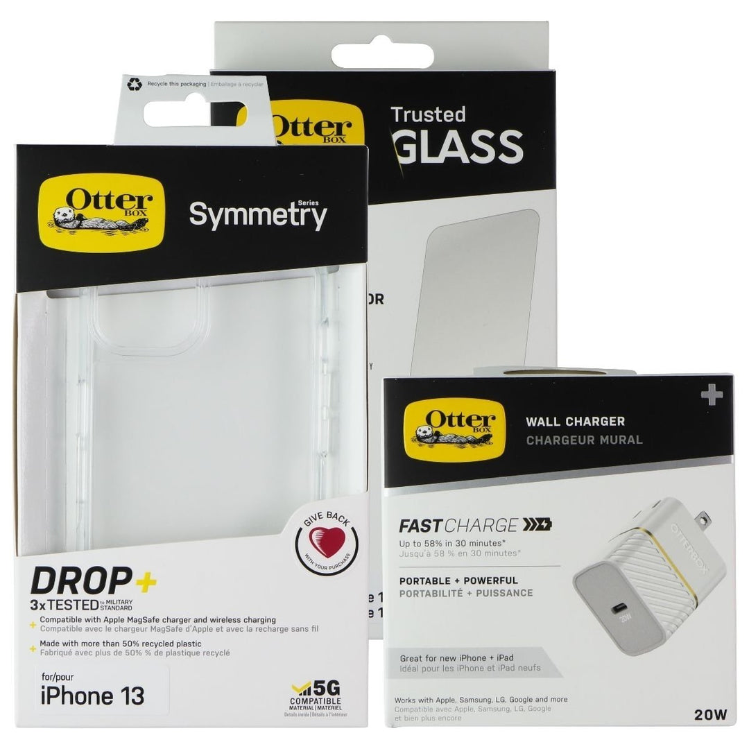 OtterBox Protection + Power Kit Case Bundle for Apple iPhone 13 - Clear Image 1