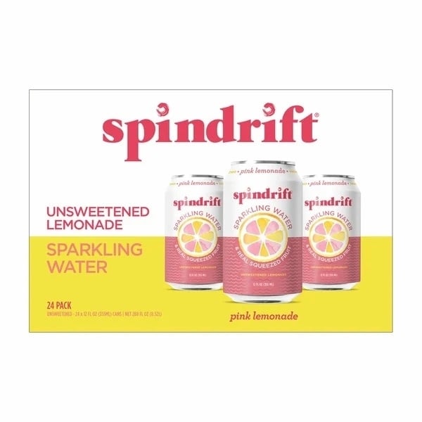 Spindrift Sparkling WaterPink Lemonade12 Fluid Ounce (Pack of 24) Image 1