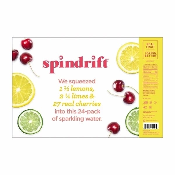 Spindrift Sparkling WaterPink Lemonade12 Fluid Ounce (Pack of 24) Image 2