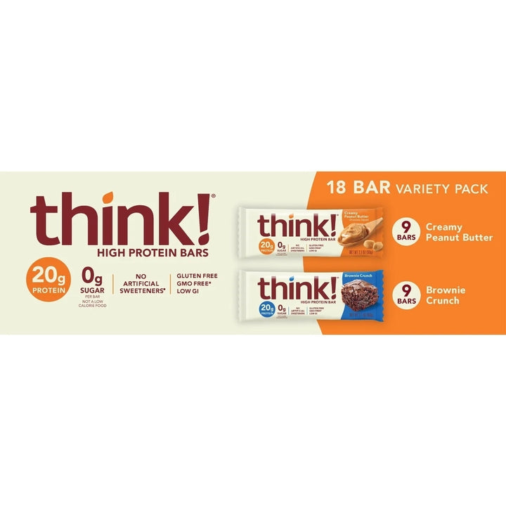 Think Thin High Protein Bar Variety Pack 2.1 Ounce (Pack of 18) Image 2