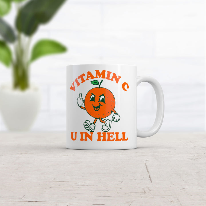 Vitamin C U In Hell Mug Funny Sarcastic Orange Novelty Coffee Cup-11oz Image 2