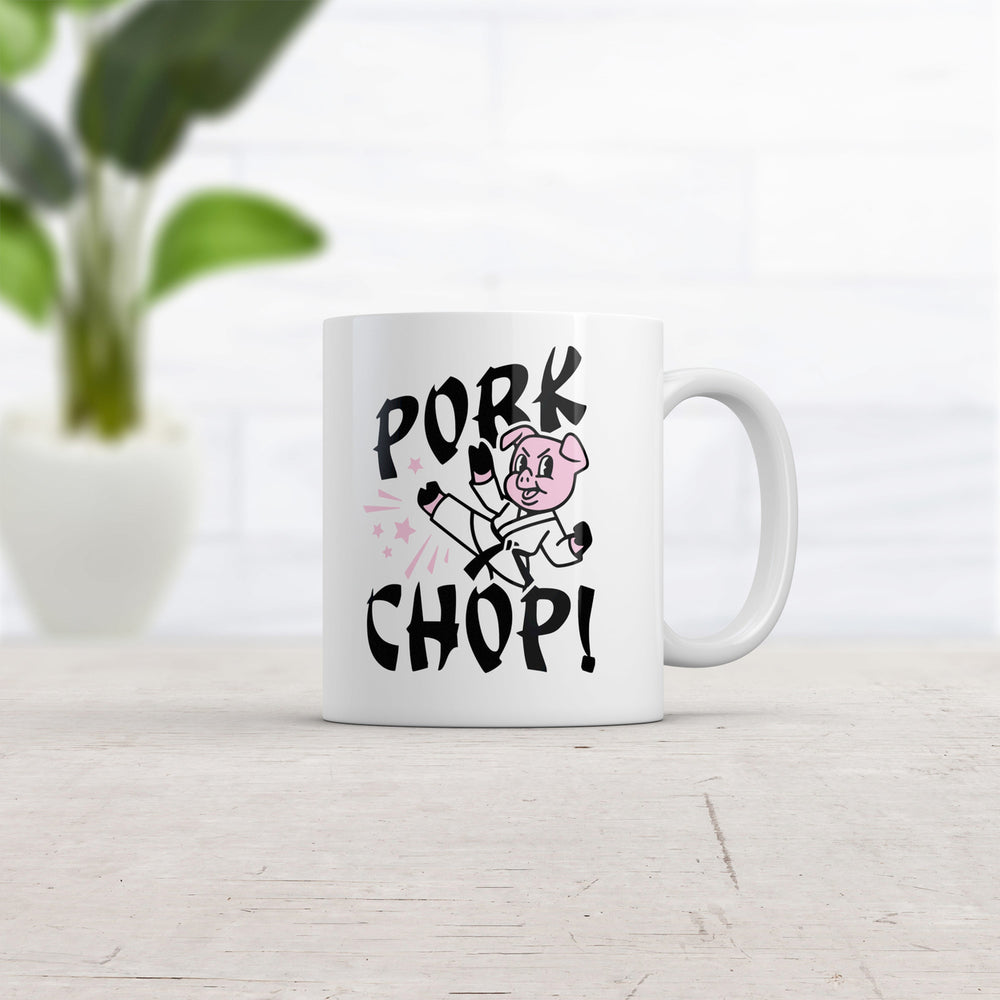 Pork Chop Mug Funny Sarcastic Karate Pig Graphic Coffee Cup-11oz Image 2