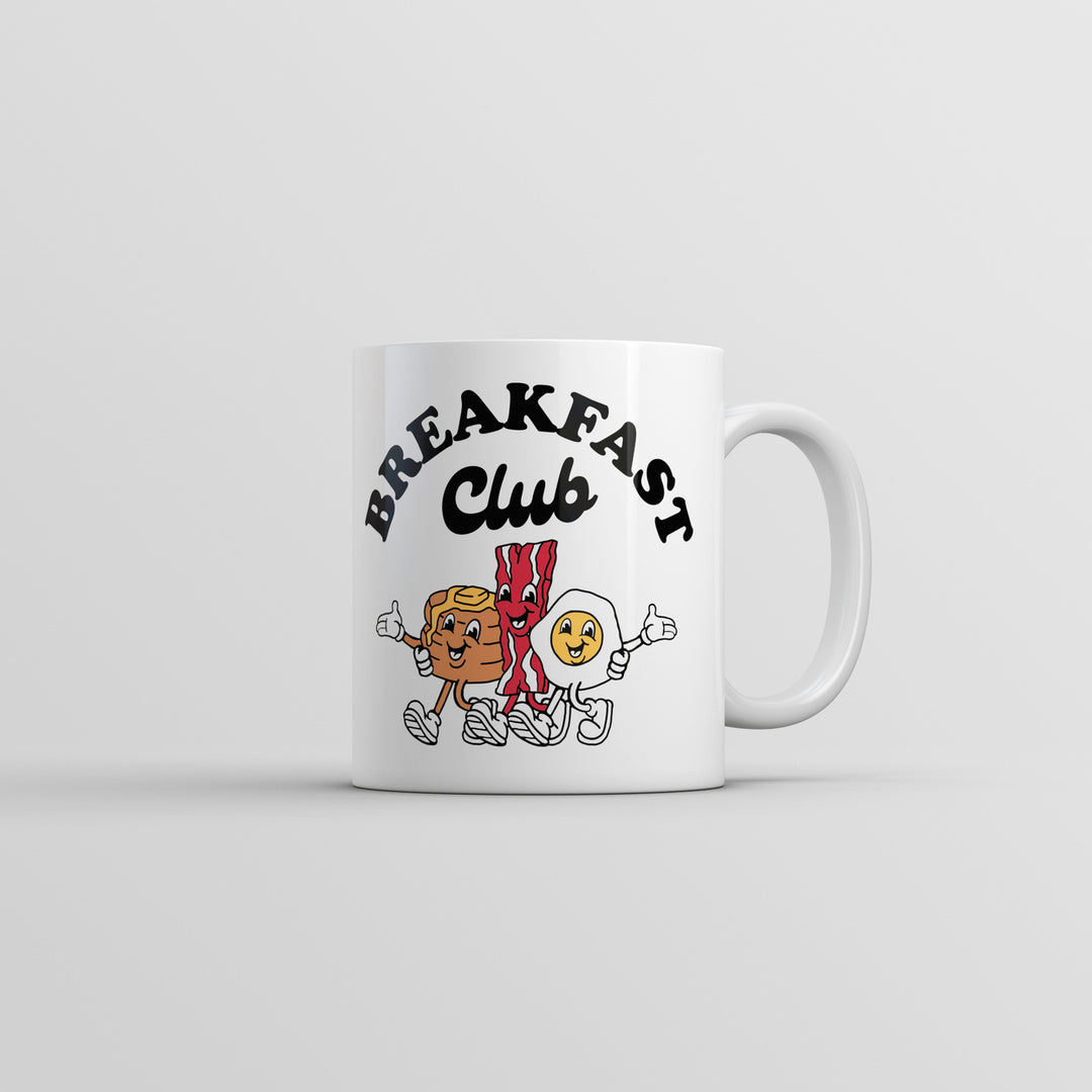 Breakfast Club Mug Funny Eggs Bacon Graphic Novelty Coffee Cup-11oz Image 1