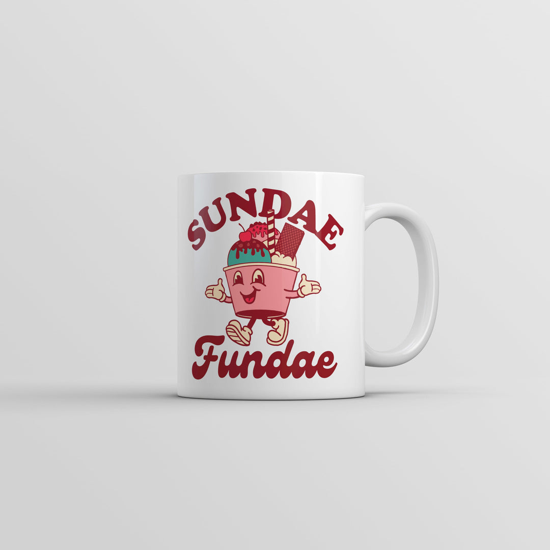 Sundae Fundae Mug Funny Sarcastic Ice Cream Graphic Novelty Coffee Cup-11oz Image 1