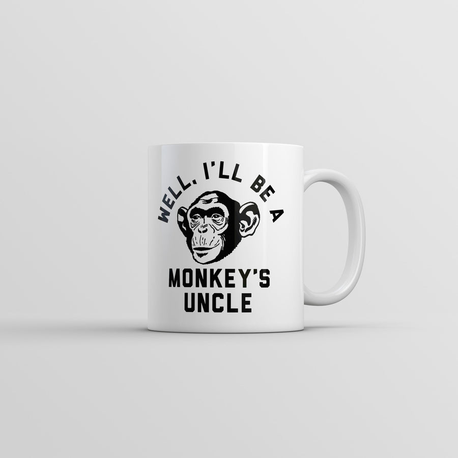 Well Ill Be A Monkeys Uncle Mug Sarcastic Monkey Graphic Coffee Cup-11oz Image 1