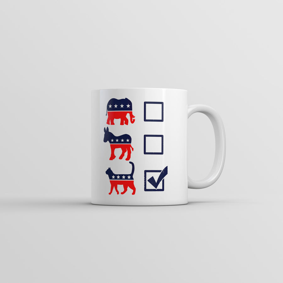 Voting Ballot Cat Mug Sarcastic Political Kitten Graphic Coffee Cup-11oz Image 1