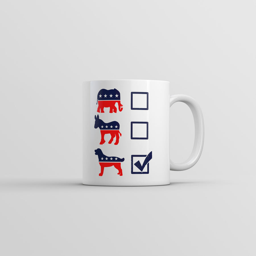 Voting Ballot Dog Mug Sarcastic Political Puppy Graphic Coffee Cup-11oz Image 1