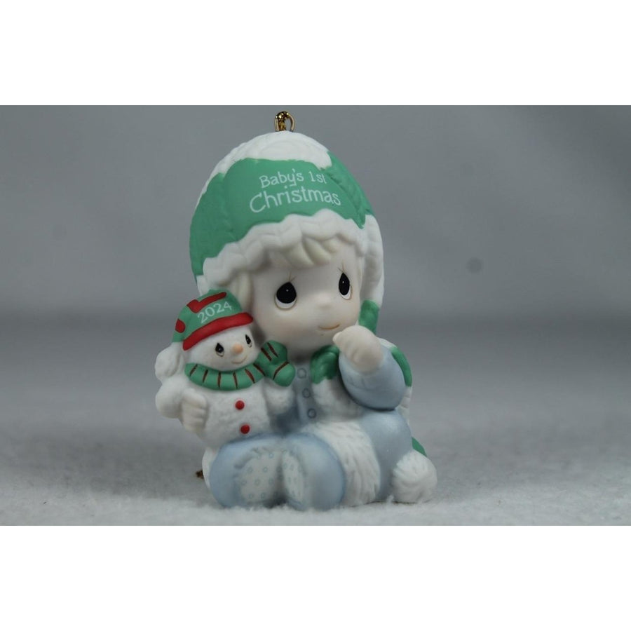 Precious Moments -Babys First Christmas Boy 2024 Dated Ornament 241006 NIB Image 1