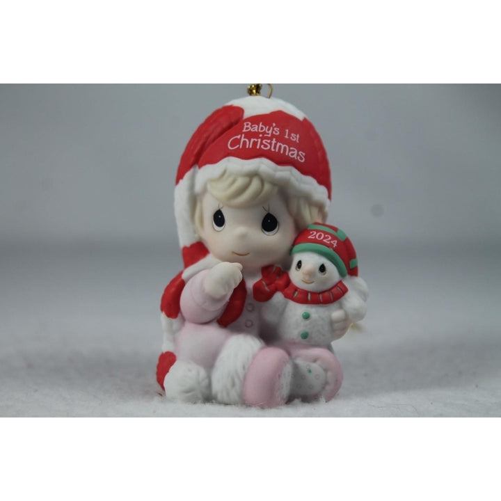 Precious Moments-Babys First Christmas Girl 2024 Dated Ornament 241005 NIB Image 1