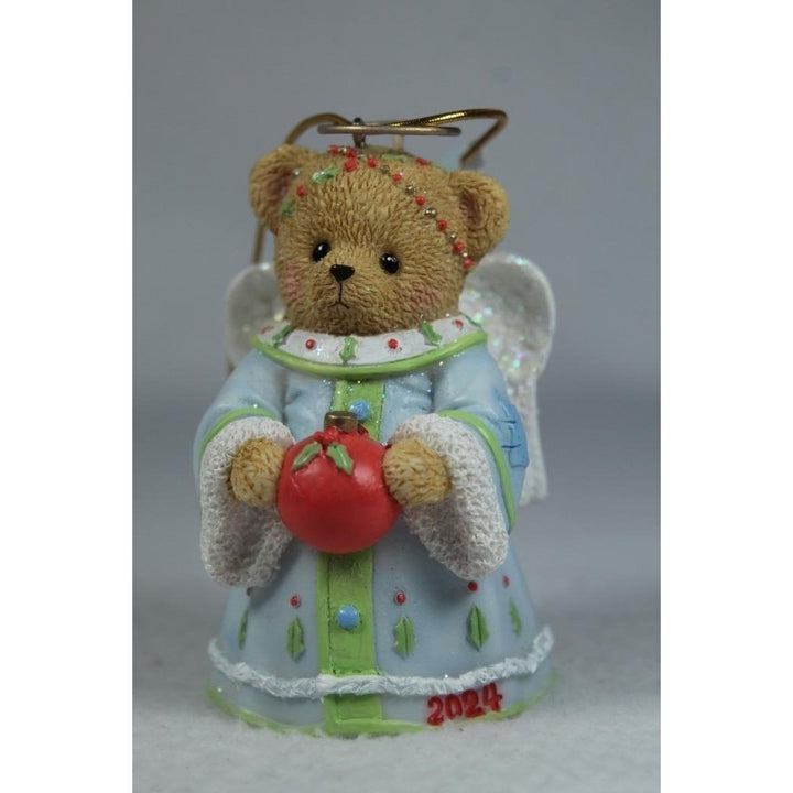 Cherished Teddies 2024 Annual Angel Bell Bear Dated Ornament 137978 In Bx Image 1