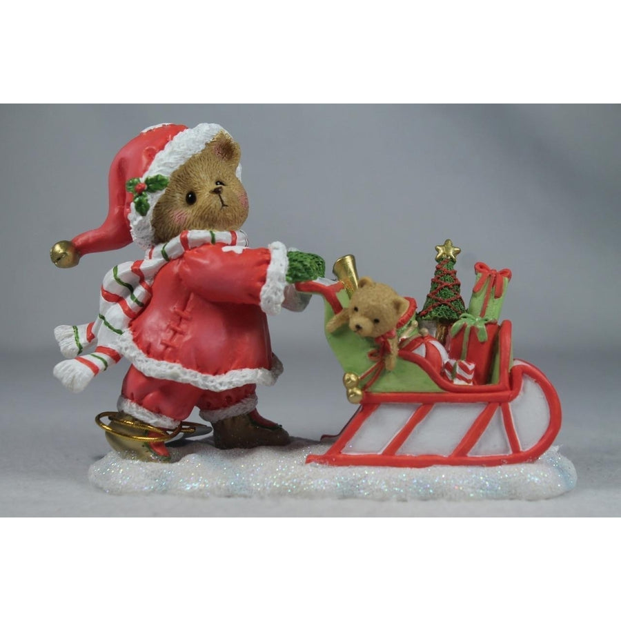 Cherished Teddies Adam 2024 Annual Santa Bear With Sleigh - 137977  In Box Image 1