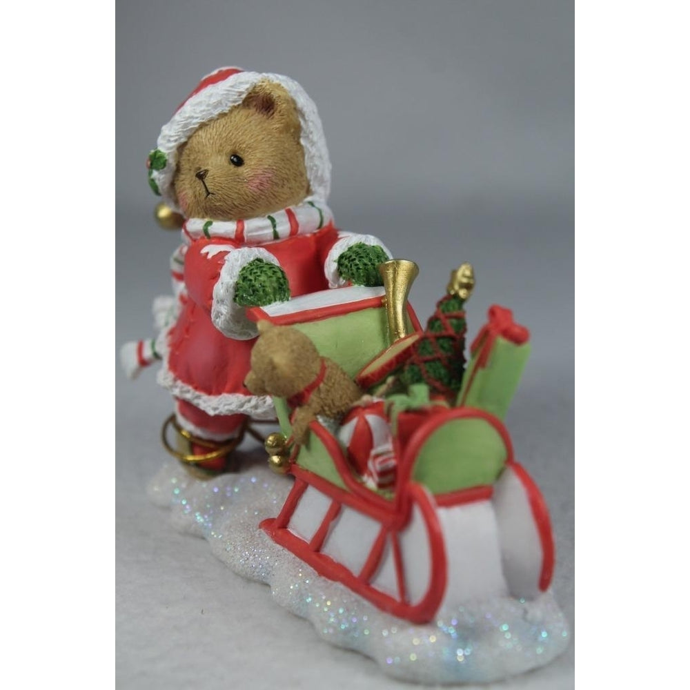 Cherished Teddies Adam 2024 Annual Santa Bear With Sleigh - 137977  In Box Image 2