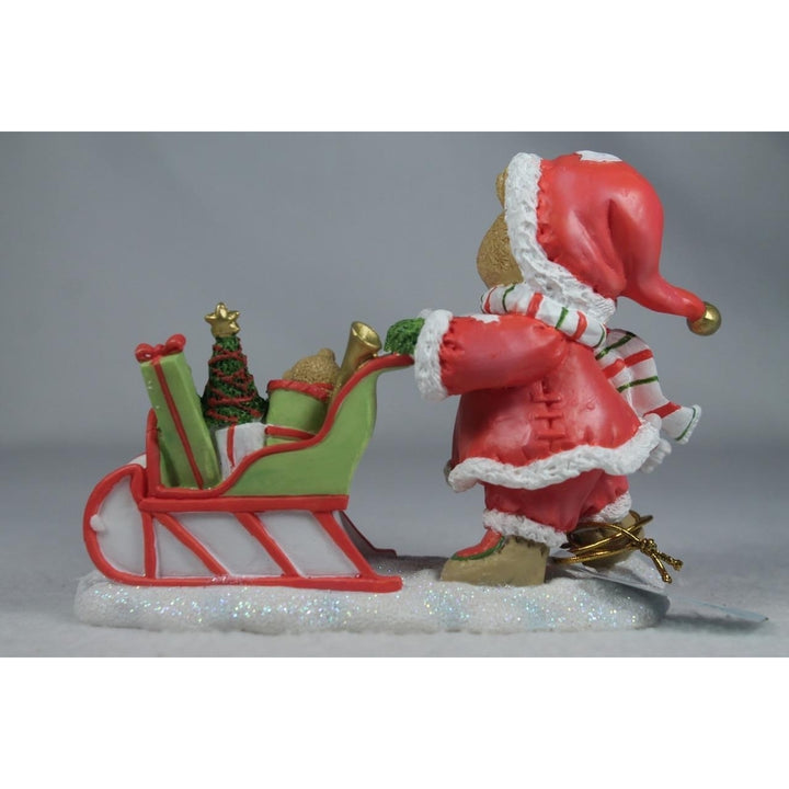 Cherished Teddies Adam 2024 Annual Santa Bear With Sleigh - 137977  In Box Image 3