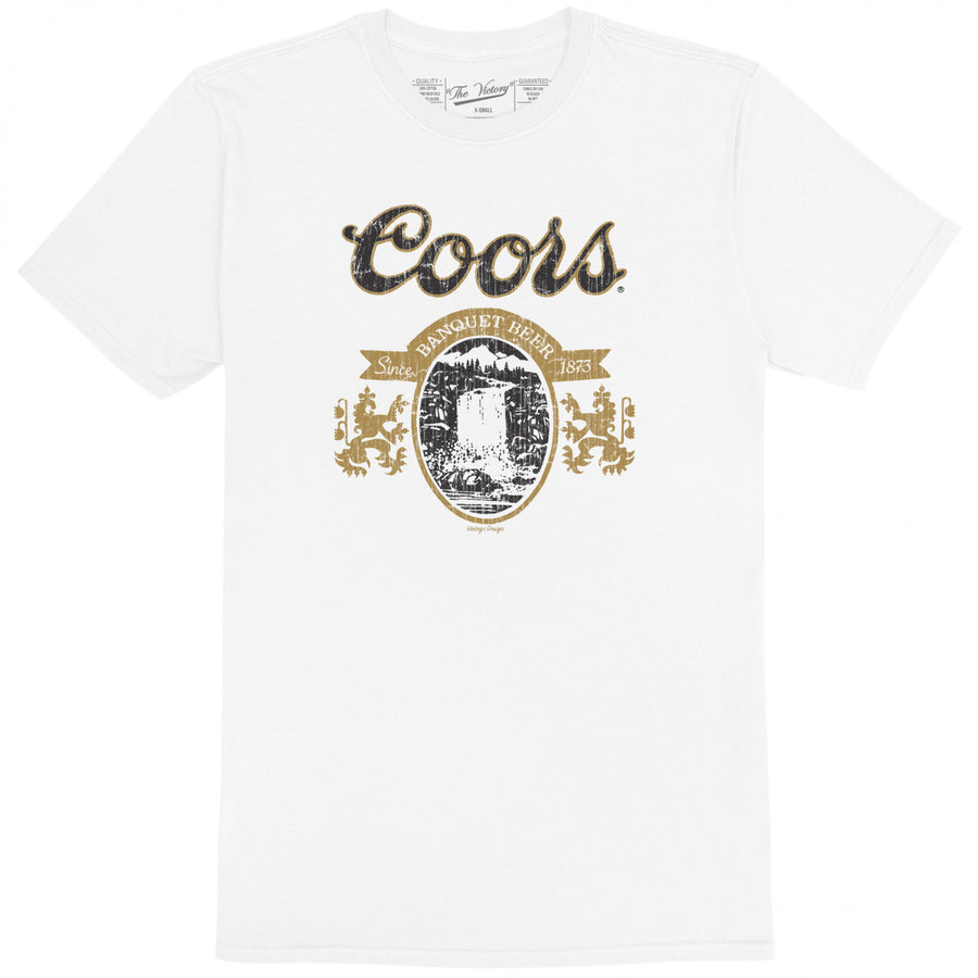 Coors Mountain Logo Rockys Distressed White T-Shirt Image 1