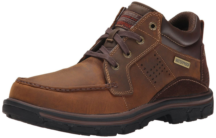 Skechers Mens Segment Melego Leather Chukka Waterproof Boot 8-M BROWN Image 1