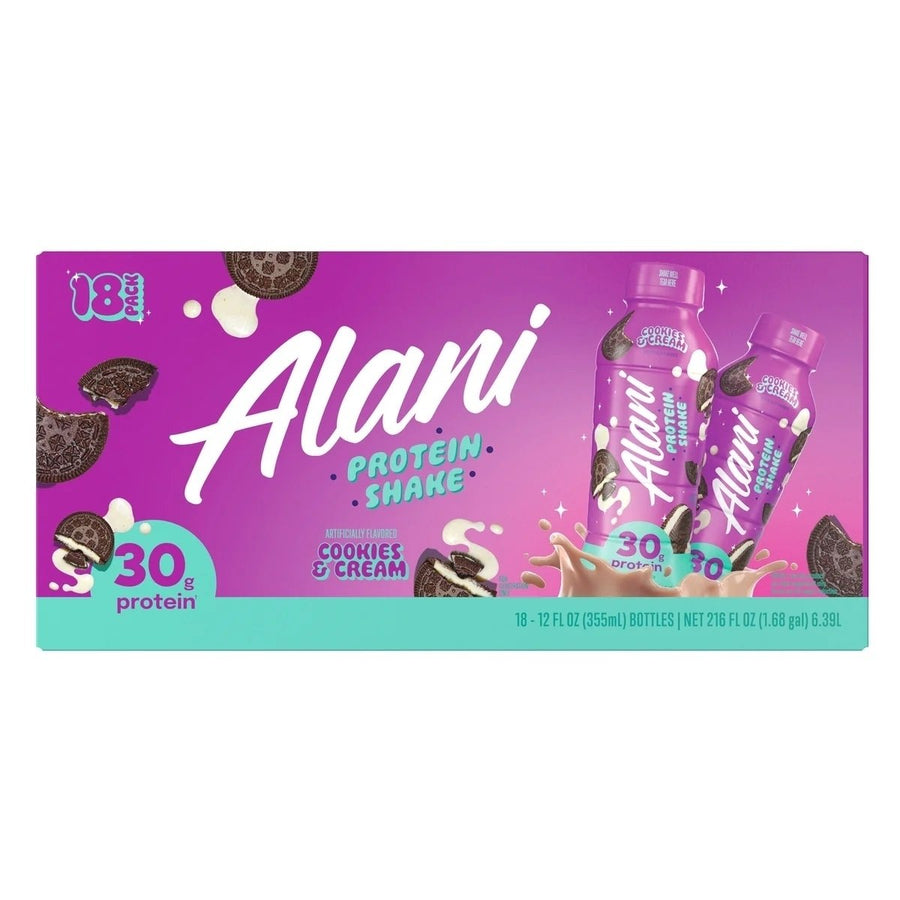 Alani 30g Protein ShakesCookies and Cream12 Fluid Ounce (Pack of 18) Image 1