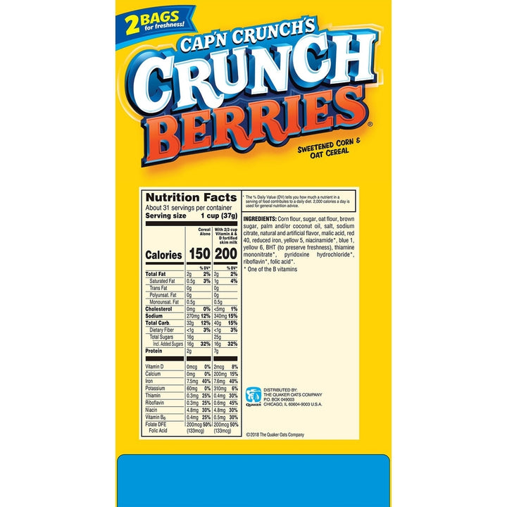 Capn Crunchs Crunch Berries Cereal (40 Ounce) Image 3