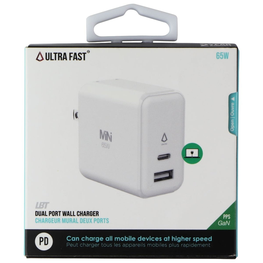 LBT (65W) Dual-Port GaN PD Wall Charger Mini - White Image 1