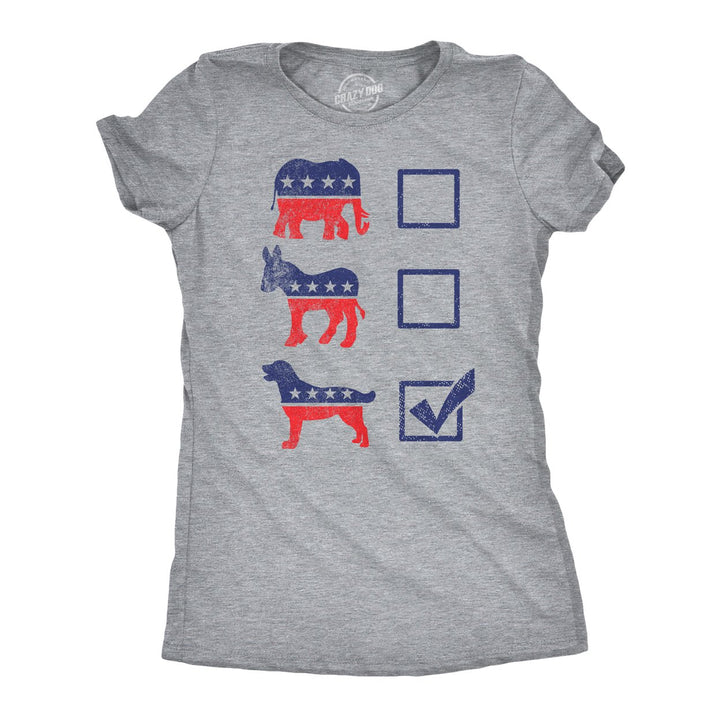 Womens Funny T Shirts Voting Ballot Dog Sarcastic Political Puppy Graphic Tee For Ladies Image 4