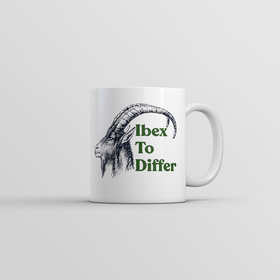 Ibex To Differ Mug Funny Sarcastic Animal Graphic Novelty Coffee Cup-11oz Image 1